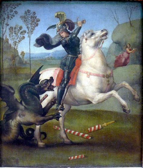 saint george and the dragon painting raphael